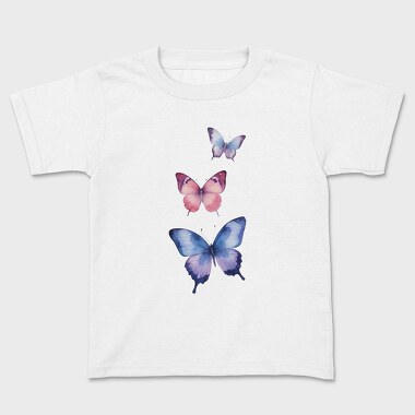 Colorful Watercolor Butterflies, Tricou Copii