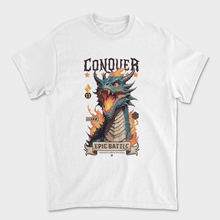 Conquer Dragon Epic Battle Trend, Tricou Barbati (Unisex)
