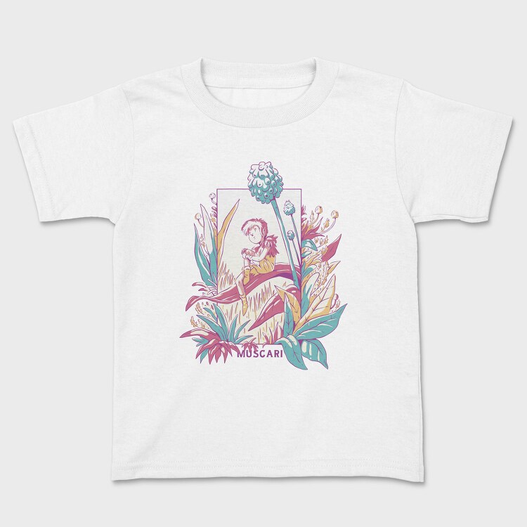 Cute Fantasy Fairy With Flowers Fairycore, Tricou Copii