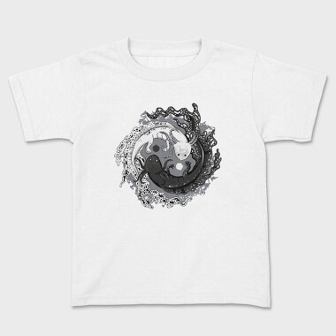Axolotl Yin Yang Balance, Tricou Copii