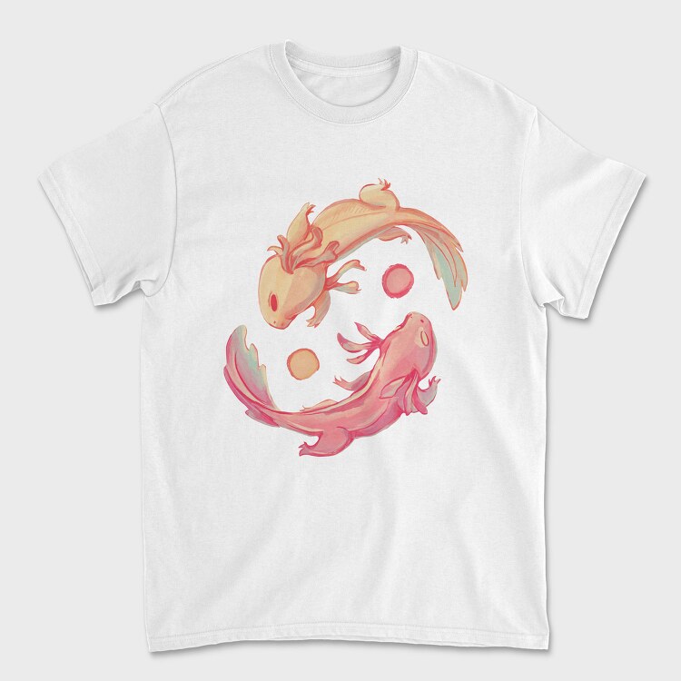 Axolotl Yin Yang, Tricou Barbati (Unisex)