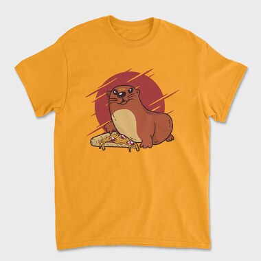 Baby Otter Pizza, Tricou Barbati (Unisex)