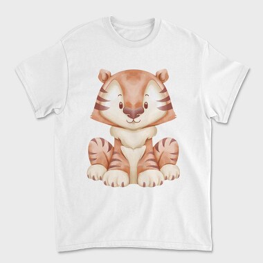 Baby Tiger Watercolor, Tricou Barbati (Unisex)