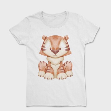 Baby Tiger Watercolor, Tricou Femei