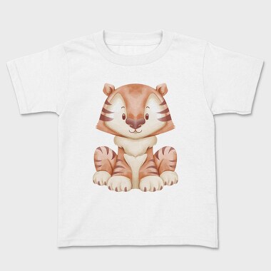 Baby Tiger Watercolor, Tricou Copii