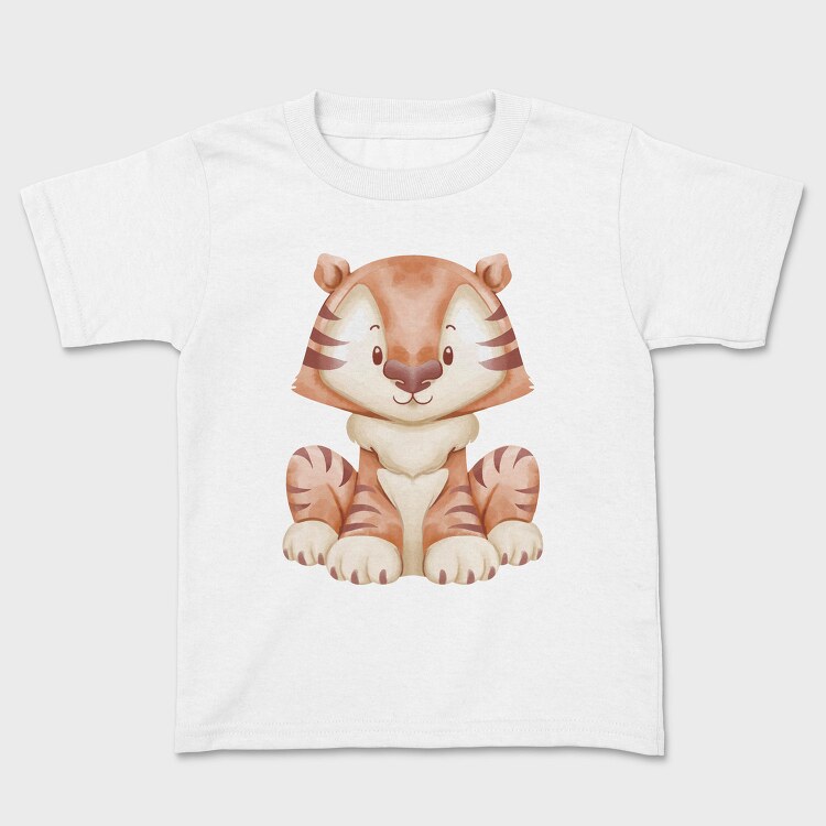 Baby Tiger Watercolor, Tricou Copii