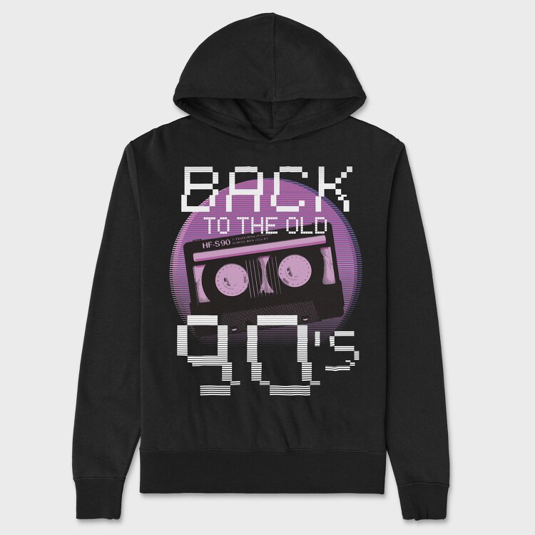 Back To Old 90S, Hanorac Oversize Barbati (Unisex)