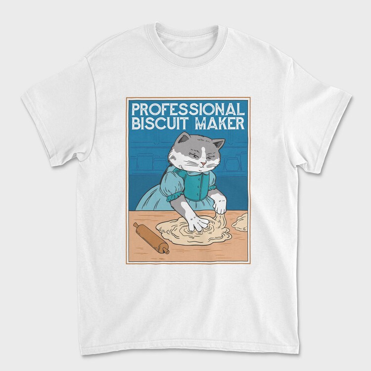 Baker Cat Biscuit Maker, Tricou Barbati (Unisex)