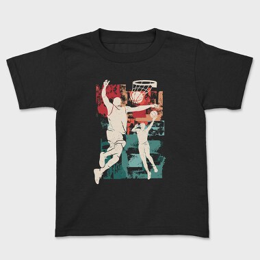 Baketball Silhouette Basketball, Tricou Copii