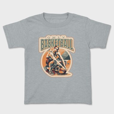 Basketball Player Geometric Only Basketball Pt, Tricou Copii