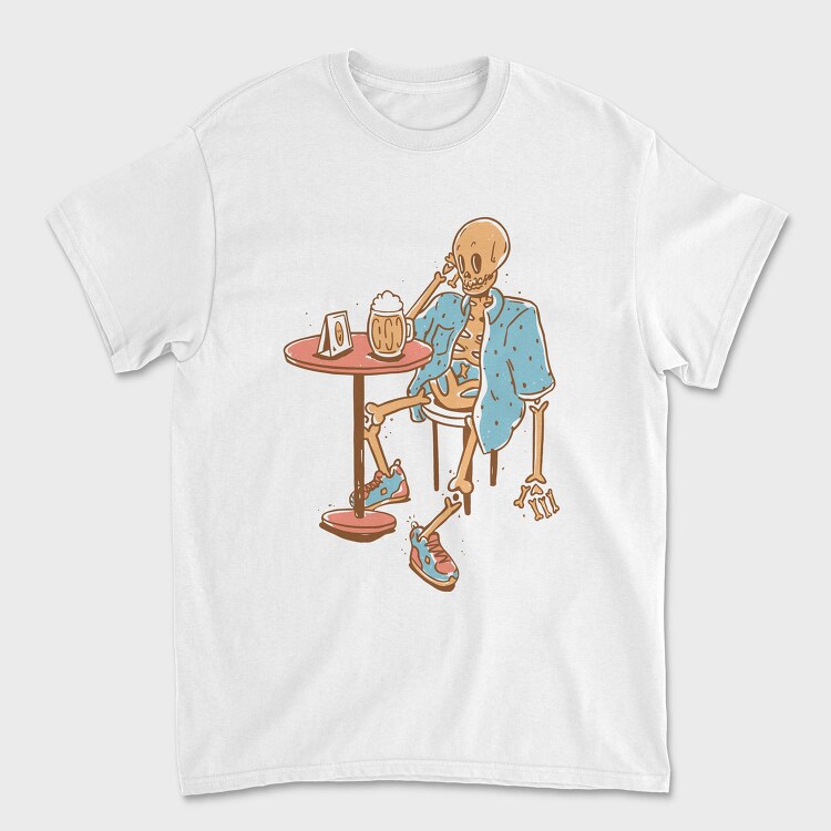 Beer Skeleton Bar Skull, Tricou Barbati (Unisex)