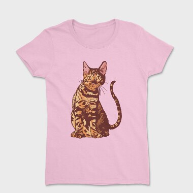Bengal Cat Realistic, Tricou Femei