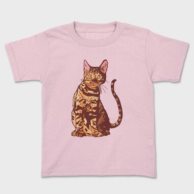 Bengal Cat Realistic, Tricou Copii
