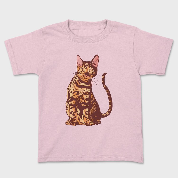 Bengal Cat Realistic, Tricou Copii