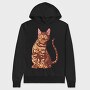 Bengal Cat Realistic, Hanorac Oversize Barbati (Unisex)
