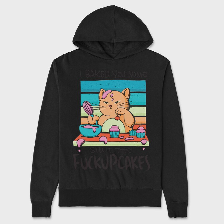 Cupcake Cat, Hanorac Oversize Barbati (Unisex)