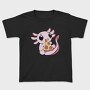 Cute Axolotl Eating Pizza, Tricou Copii