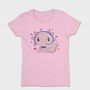 Cute Axolotl Playing Videogames Gaming, Tricou Femei