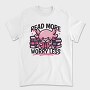 Cute Axolotl Reading, Tricou Barbati (Unisex)