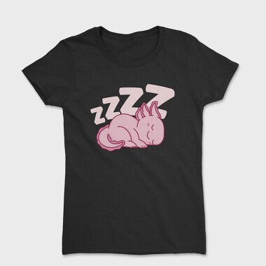 Cute Axolotl Sleeping, Tricou Femei