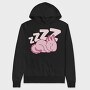 Cute Axolotl Sleeping, Hanorac Oversize Barbati (Unisex)