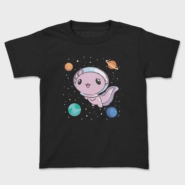 Cute Axolotl Space, Tricou Copii