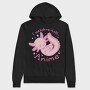 Cute Baby Axolotl Anime I Whatch O Lotl, Hanorac Oversize Barbati (Unisex)