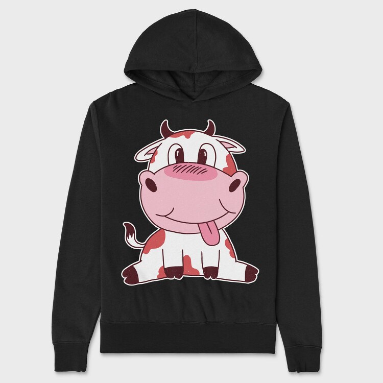 Cute Baby Cow, Hanorac Oversize Barbati (Unisex)