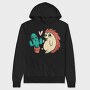 Cute Cactus And Hedgehog, Hanorac Oversize Barbati (Unisex)