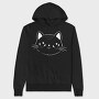 Cute Cat Filled Stroke Face, Hanorac Oversize Barbati (Unisex)