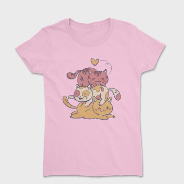 Cute Cat Pile, Tricou Femei