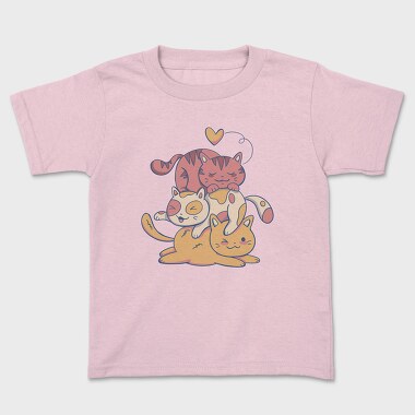 Cute Cat Pile, Tricou Copii