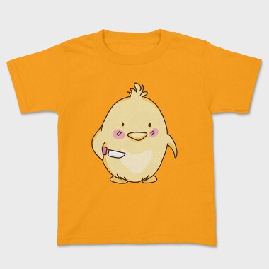 Cute Chick With Knife Mad Chicken, Tricou Copii