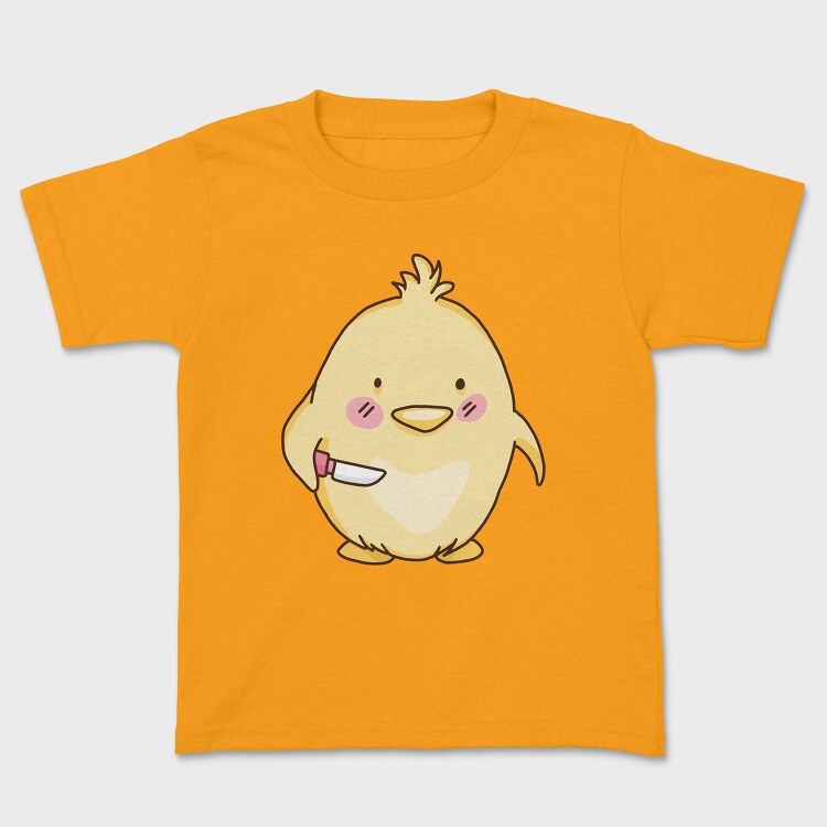 Cute Chick With Knife Mad Chicken, Tricou Copii
