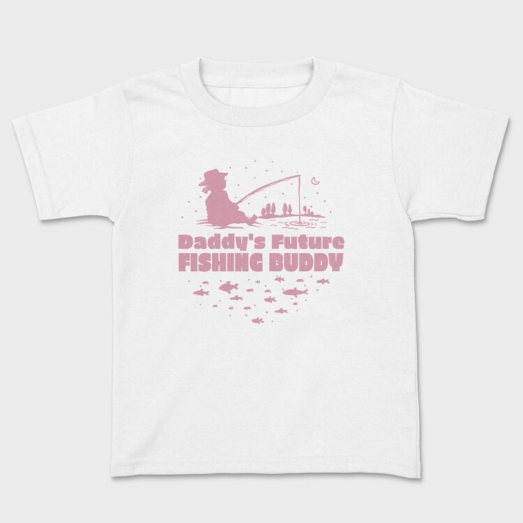 Cute Child Fishing Pink Daddy S Future Fishing Buddy Girl, Tricou Copii
