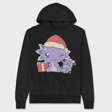 Cute Christmas Axolotl, Hanorac Oversize Barbati (Unisex)