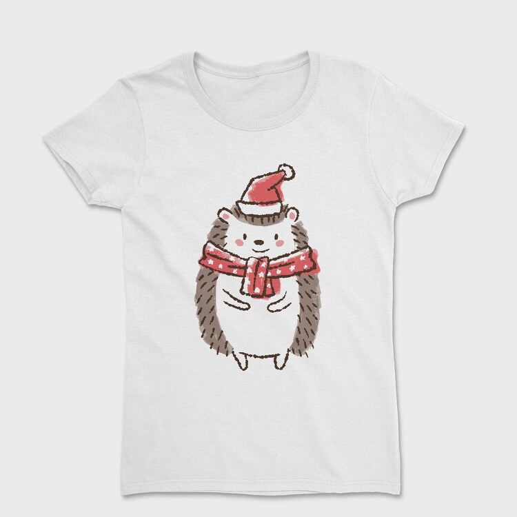 Cute Christmas Hedgehog, Tricou Femei