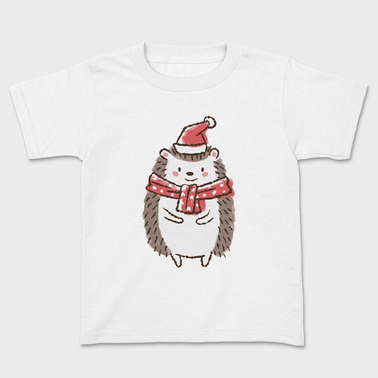 Cute Christmas Hedgehog, Tricou Copii