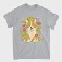 Cute Corgi Dog And Frog, Tricou Barbati (Unisex)