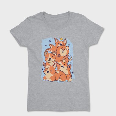 Cute Corgi Dogs Stack Stacked, Tricou Femei