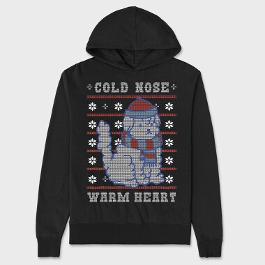 Cute Dog Christmas Ugly Sweater Winter, Hanorac Oversize Barbati (Unisex)