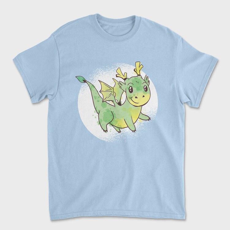 Cute Dragon Watercolor, Tricou Barbati (Unisex)