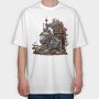 Steampunk Aquarium Sub, Tricou Oversize Barbati (Unisex)