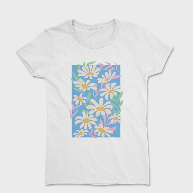 Daisy Flowers Composition Danish, Tricou Femei