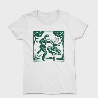 Dancing Foxes Tote, Tricou Femei