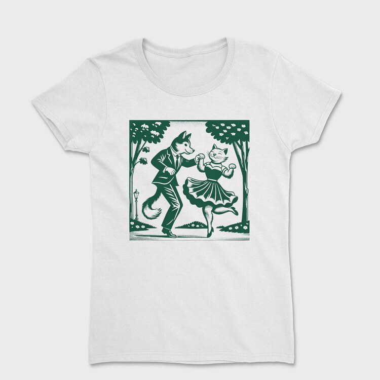 Dancing Foxes Tote, Tricou Femei