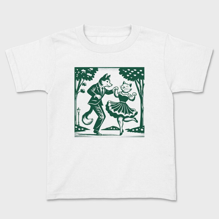 Dancing Foxes Tote, Tricou Copii