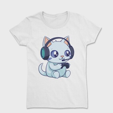 Cute Gamer Cat, Tricou Femei