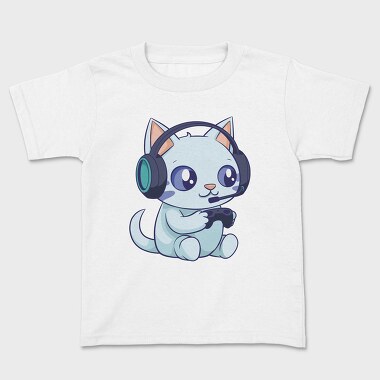 Cute Gamer Cat, Tricou Copii