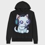 Cute Gamer Cat, Hanorac Oversize Barbati (Unisex)